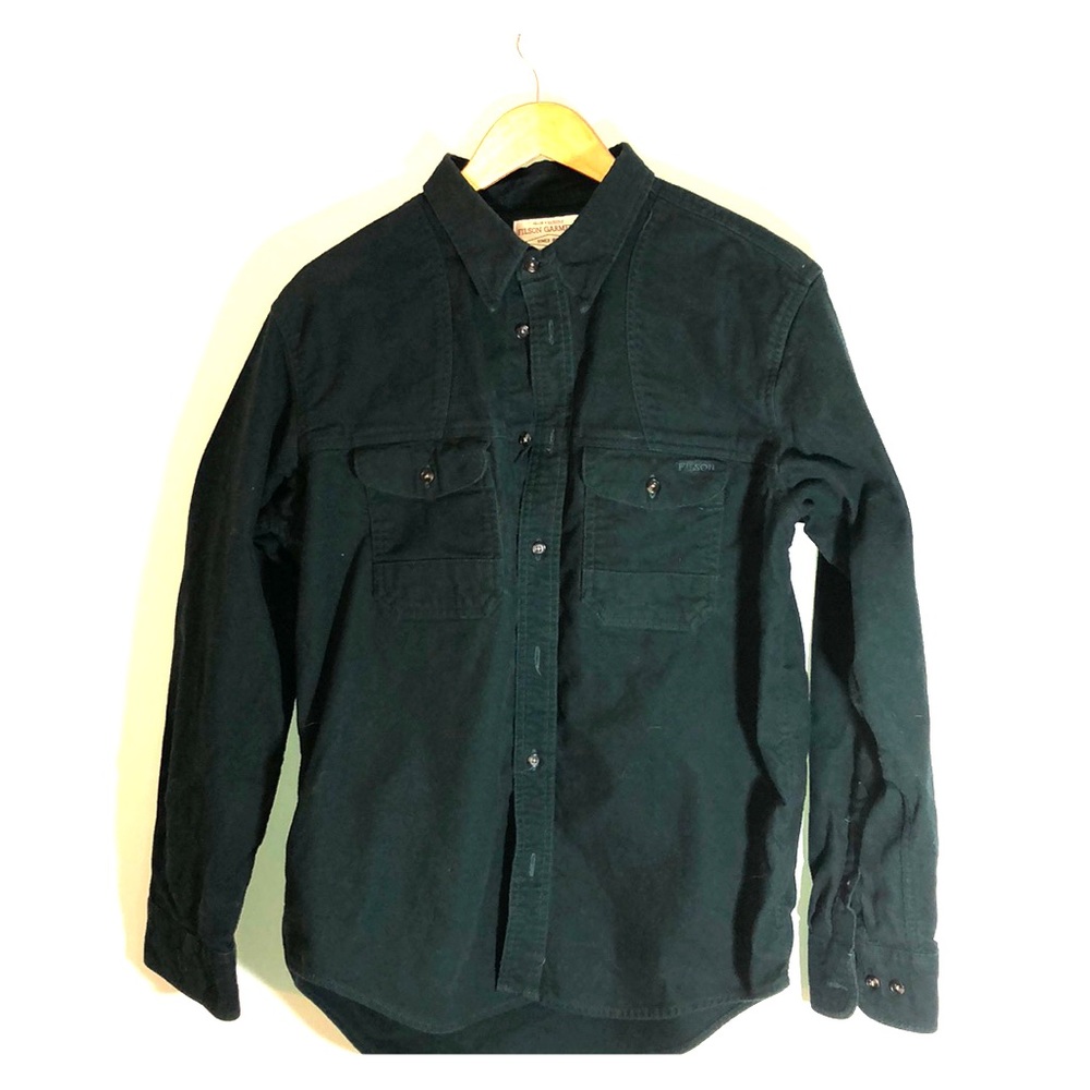 Filson Solid Flannel Shirt Size L